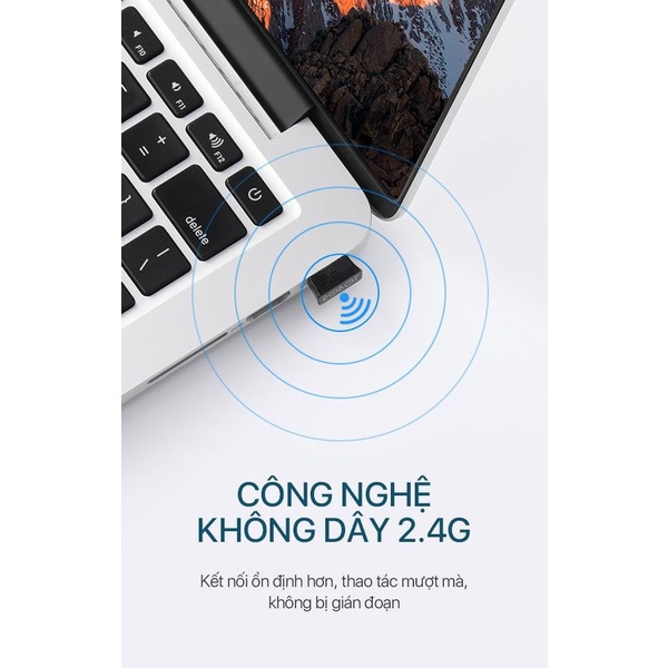 Chuột không dây 6D tiết kiệm điện năng ROBOT M320 Xanh Dương