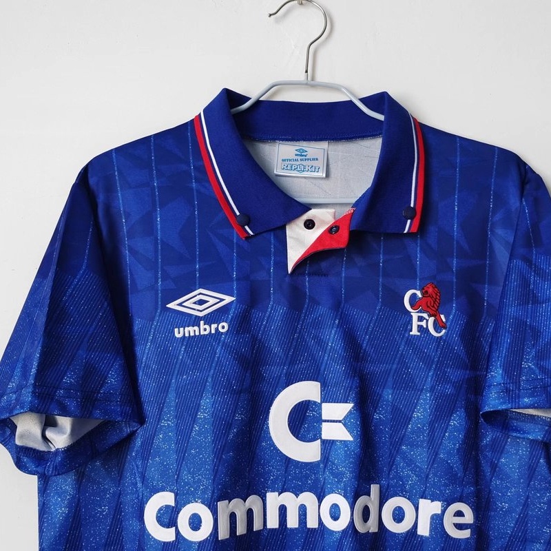 Áo Thun Đá Banh Tay Ngắn Phong Cách Retro Chelsea 1989-91