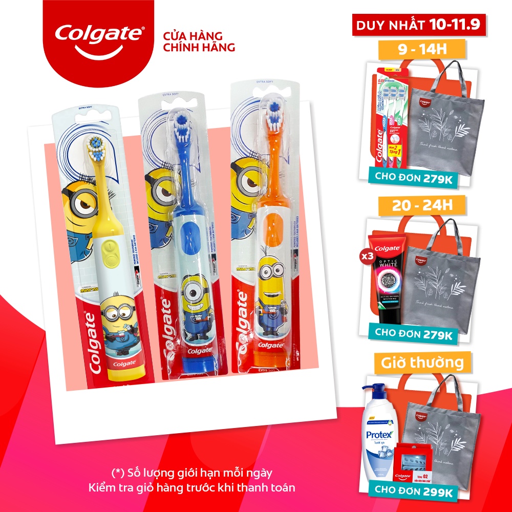 Bàn chải đánh răng điện Colgate Minion dành cho trẻ em