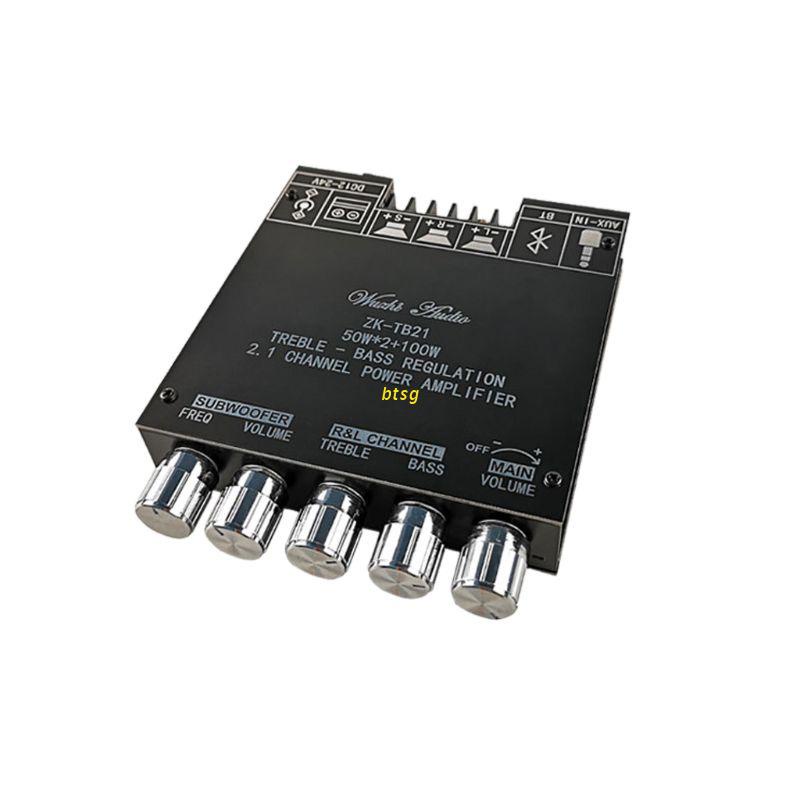Bảng mạch khuếch đại âm thanh Bluetooth 5.0 siêu trầm 50wx2 + 100w 2.1 Btsg Zk-Tb21 Tpa3116D2 chuyên dụng