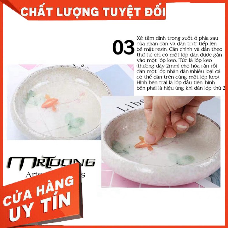 Sticker dán Cá vàng 3d- Vẽ tranh nghệ thuật Resin- CV003 - Hàng nhập khẩu