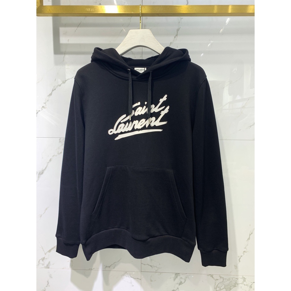 S * LY Áo Hoodie cotton Nguyên Chất Dài Tay In logo Chữ Phong Cách Mới Thu Đông Cho Nam
