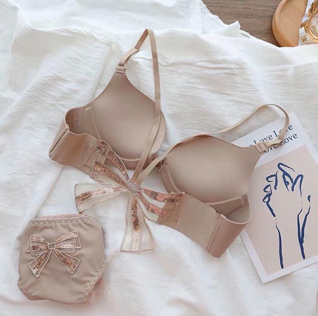 Bộ Đồ Lót Cài Trước Nơ Quai Chéo Siêu Hot B252 | BigBuy360 - bigbuy360.vn