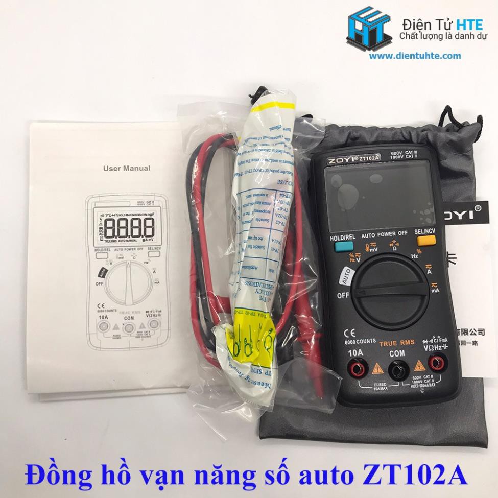 Đồng hồ vạn năng số tự động ZOYI ZT102A 2019 chính hãng