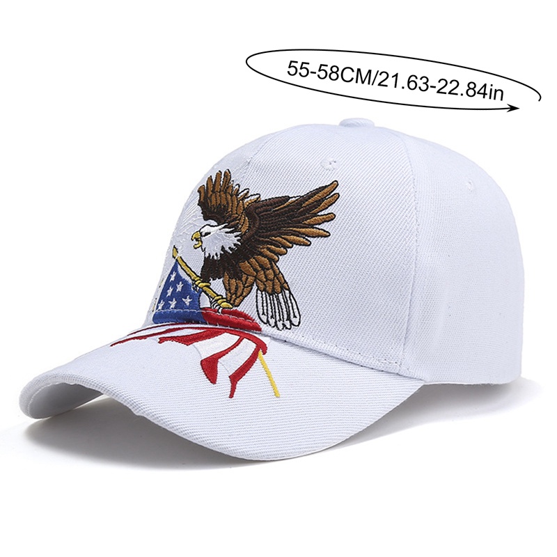 Nón Kết Thêu Hình Đại Bàng Và Cờ Mỹ 3d Màu Đen Thời Trang Nam Nữ