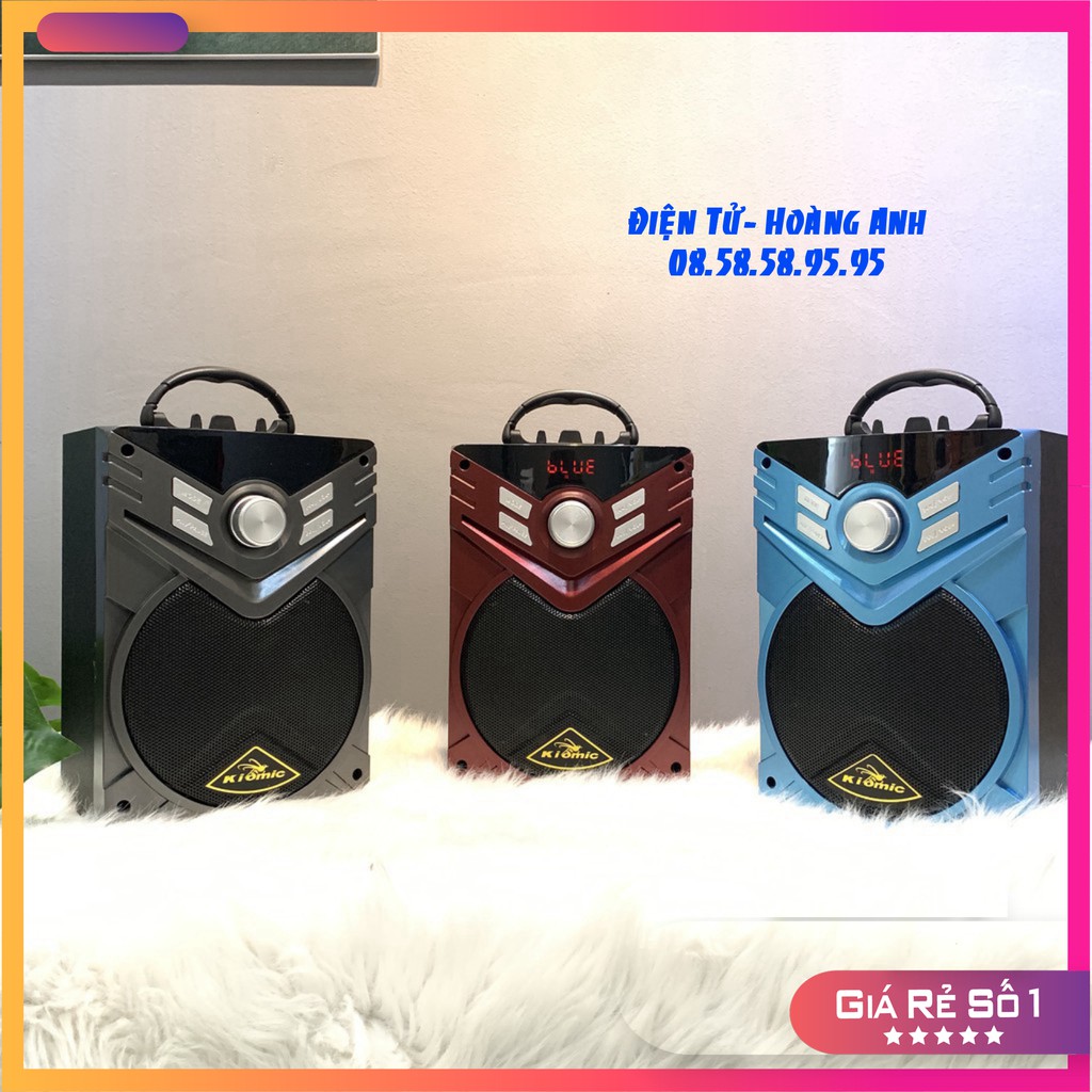 Tặng 1 mic không dây Loa kéo mini Kiomic K56 giá rẻ, loa bluetooth công suất lớn, nghe nhạc hát karaoke cực hay