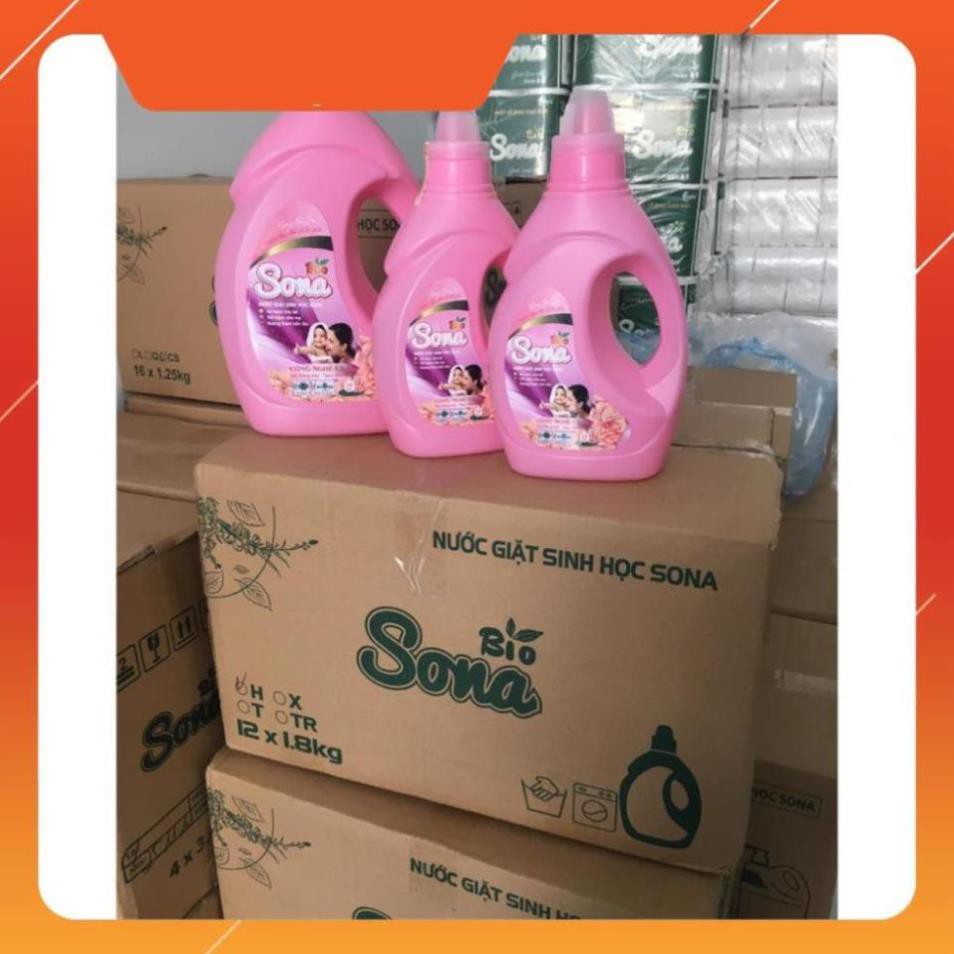 Nước giặt Sona Hương Comfort 1.8kg giặt xả 2 trong 1 làm mềm vải lưu hương lâu TIỆM TẠP HOÁ SONA