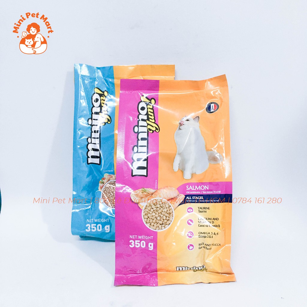 Thức ăn hạt cho mèo trưởng thành MININO YUM 350g