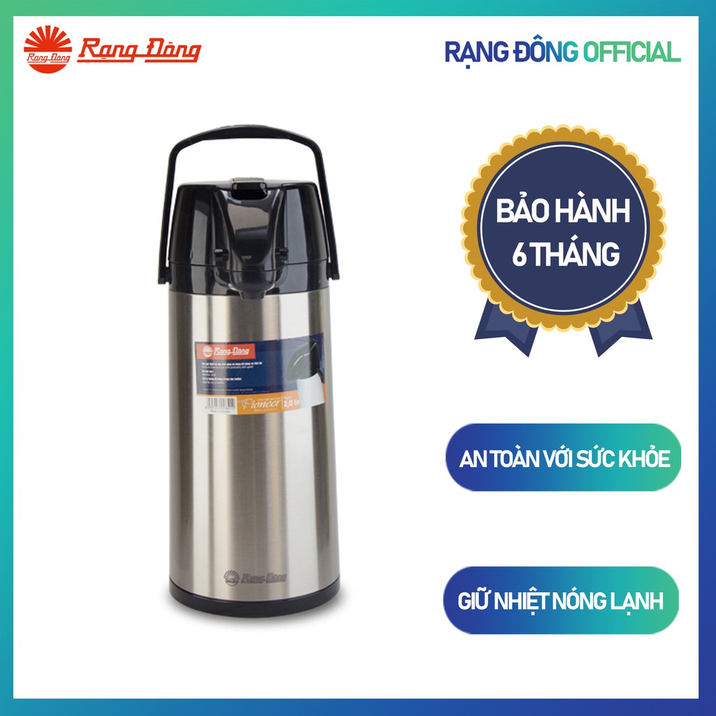 Phích nước nóng 2 Lít Vỏ INOX CAO CẤP RẠNG ĐÔNG Model: RD 2045 ST1.E