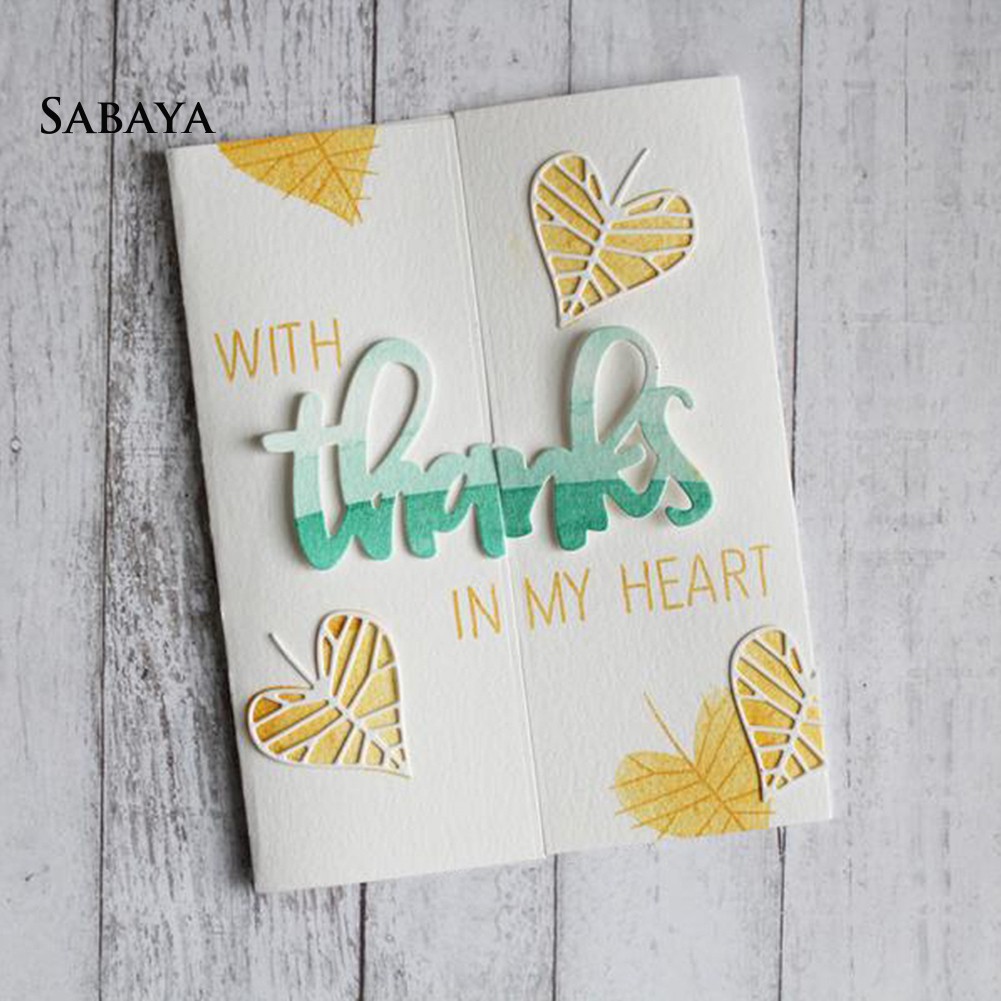 Khuôn Cắt Giấy Làm Từ Kim Loại Hình Cây Lá Trang Trí Scrapbook