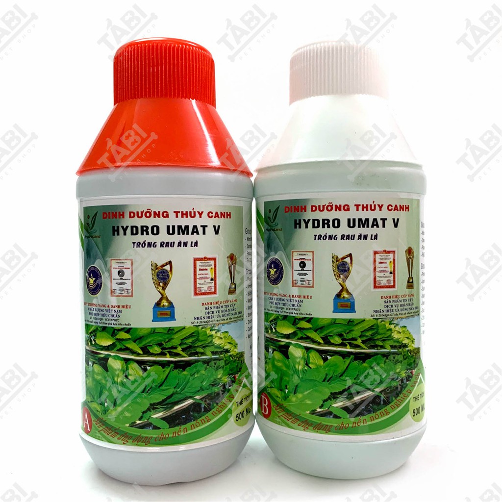 Cặp 2 Chai Dung Dịch Thủy Canh Cao Cấp HidroUmatV 500ML