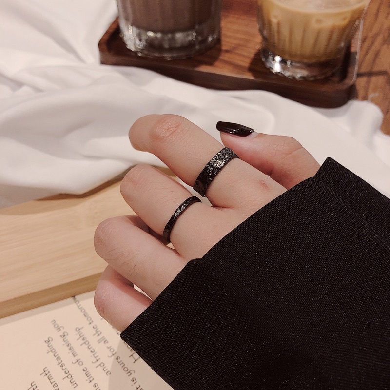 Nhẫn bạc SOFF CLUB S925 mạ thiếc đen không phai, không ra màu