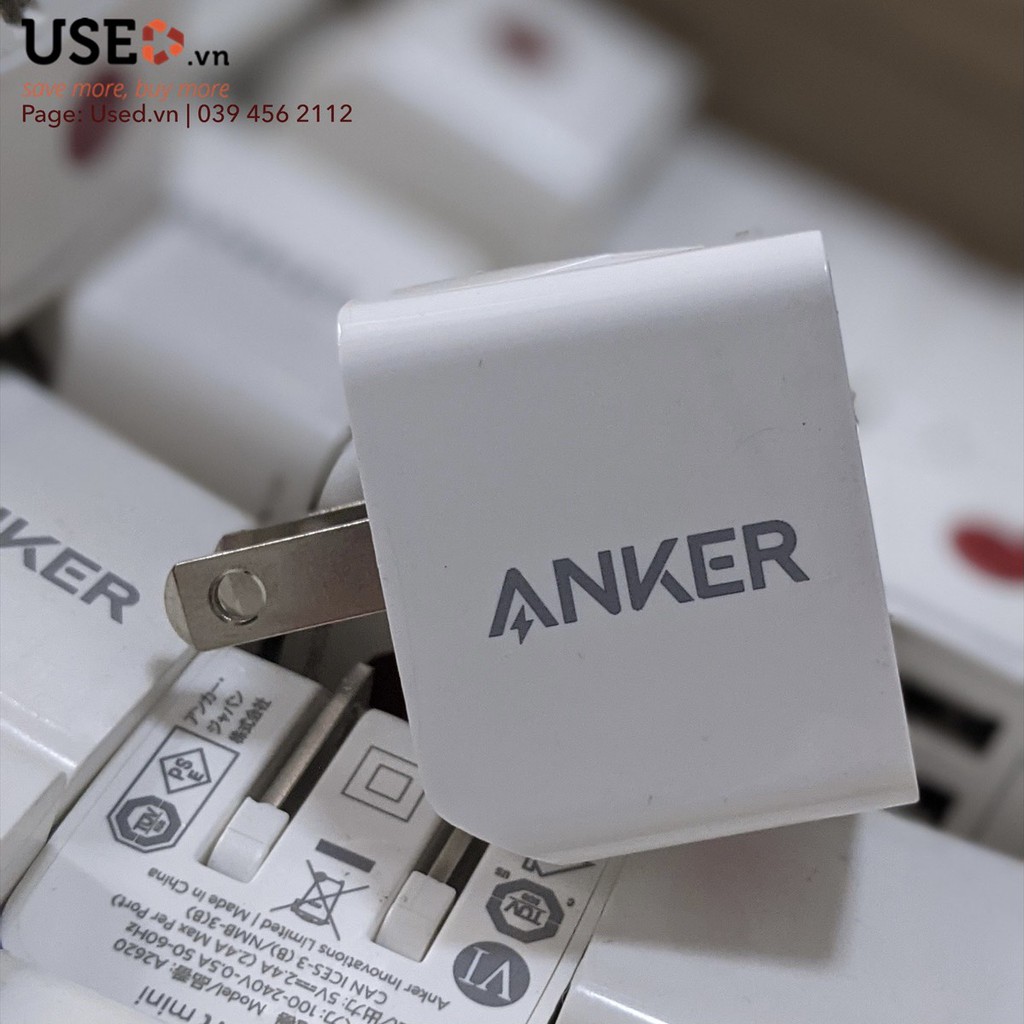 Cốc Sạc ANKER PowerPort Mini 2 Cổng 12W - A2620 , USEDVN