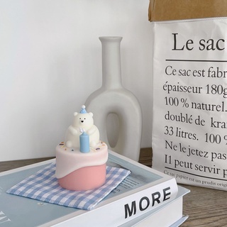 Nến thơm Bánh Sinh Nhật Gấu Ice Bear Home decor Quà tặng