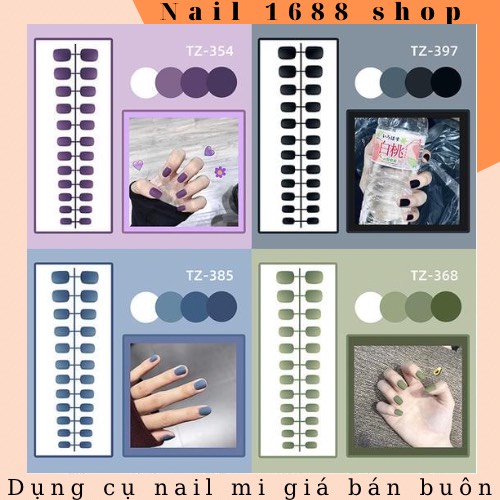 móng tay giả nailbox 24 móng mã TZ ( tặng kèm keo dán )