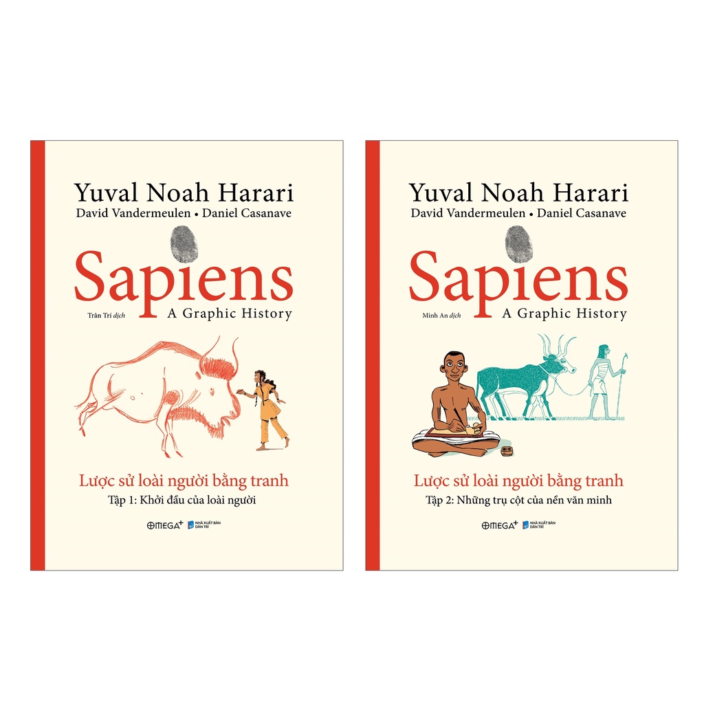 Sách - Combo Sapiens Lược Sử Loài Người Bằng Tranh - Tập 1 + Tập 2