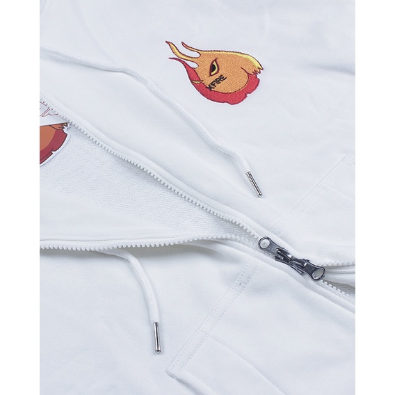 Áo khoác Hoodie Zip Dây Kéo Nam Nữ Form Rộng Mascot màu Trắng by Local Brand Xfire Unisex