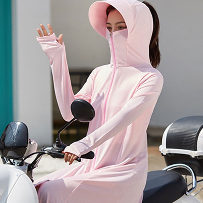 Áo Khoác Cardigan Tay Dài Có Khóa Kéo Chống Tia UV Thời Trang Cao Cấp Cho Nữ