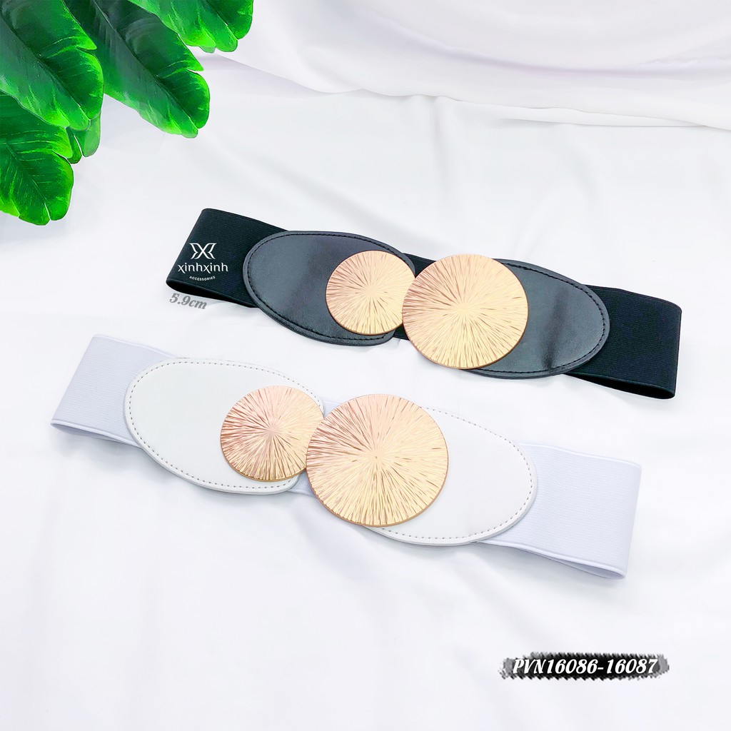 Belt váy, đai váy da bản to kết hợp mặt khóa kim loại, đá nhân tạo - Xinh Xinh Accessories