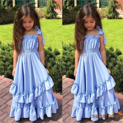 Đầm Maxi phối ren cho bé gái
