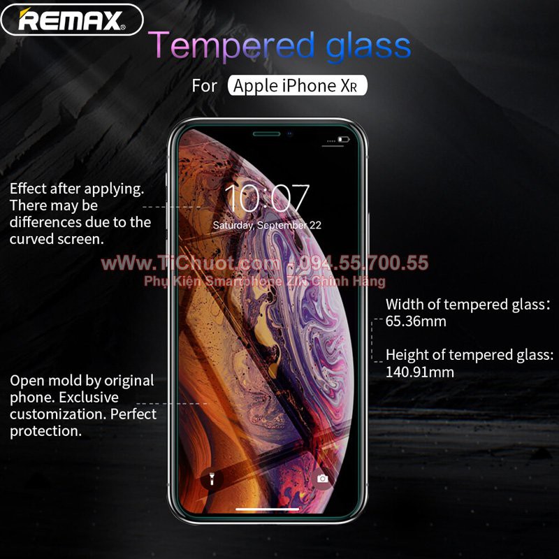 Kính Cường Lực iPhone 11/ XR REMAX mỏng 0.15mm - KO FULL, 9H-2.5D