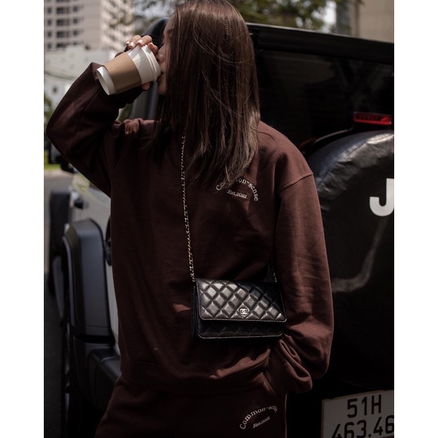 COMMON SENSE-Áo sweater nỉ màu nâu | BigBuy360 - bigbuy360.vn