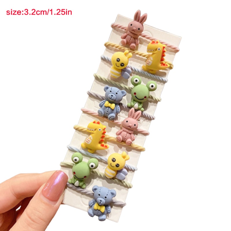 Dây Buộc Tóc Co Giãn Mềm Mại Kiểu Dáng Hoạt Hình Xinh Xắn Dành Cho Bé