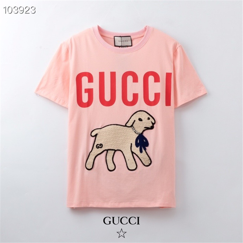 GUCCI Fashion casual round neck cotton couple short-sleeved T-shirt 2060#