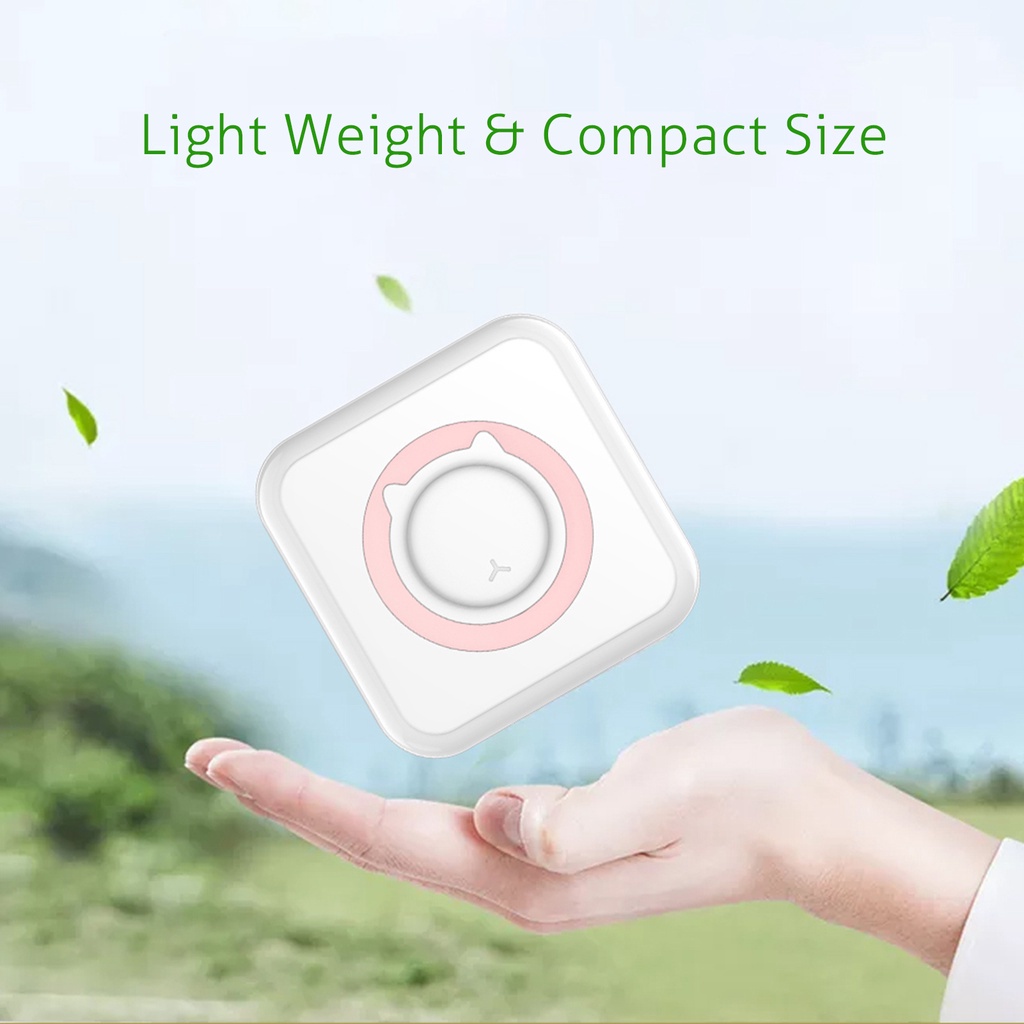 Máy in nhiệt mini cầm tay kết nối bluetooth dùng in ảnh/in tài liệu/in nhãn dán không cần mực