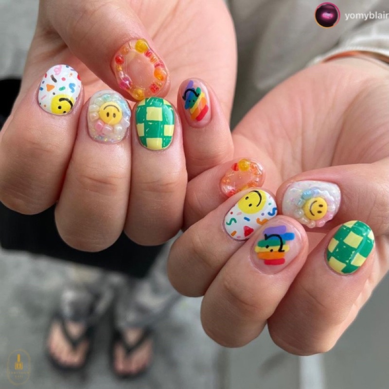 Mabusa - Bút vẽ nail Hàn Quốc, bút đa năng set 12 màu