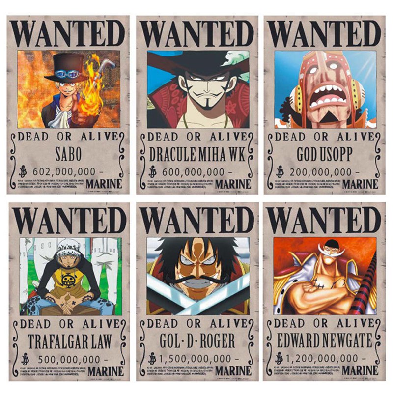 Set 24 Tấm Poster Hoạt Hình One Piece Treo Tường Trang Trí Nội Thất