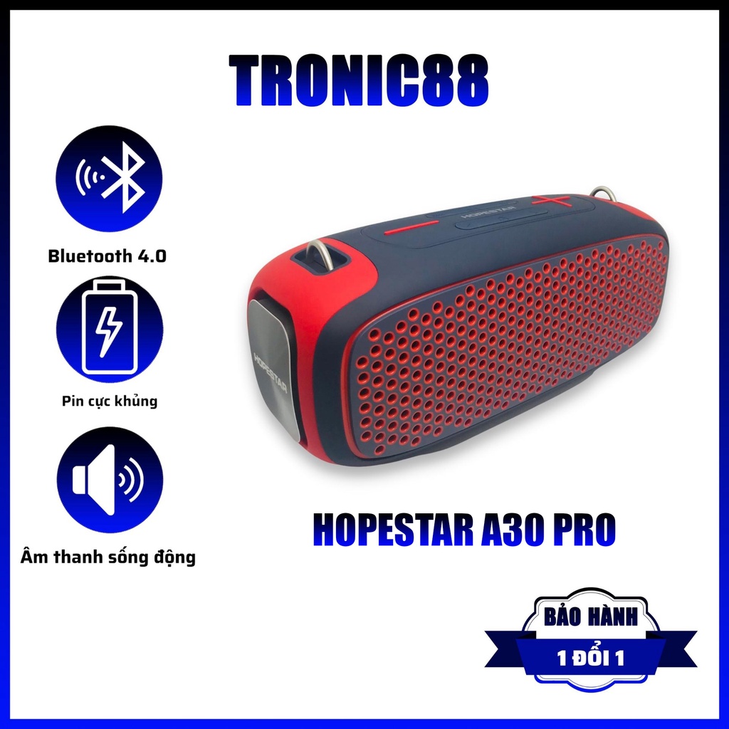 [BH 1 ĐỔI 1] Loa Bluetooth Karaoke Hopestar A30 Pro Chính Hãng Tặng Kèm Micro Cao Cấp
