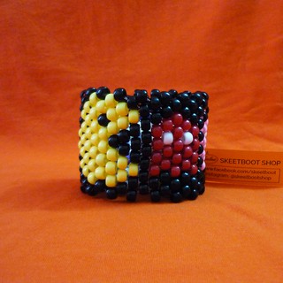 Kandi cuff Pacman - vòng kandi - phụ kiện rave edm festival raver kandi perler DJ - Skeetboot Shop