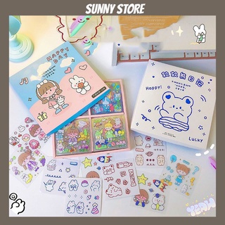 SET 10 hình dán cắt rời phong cách dễ thương, sticker hoạt hình SUNNYSTORE