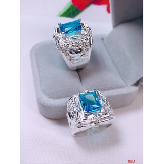 Nhẫn nam bạc ta mặt đá thần tài