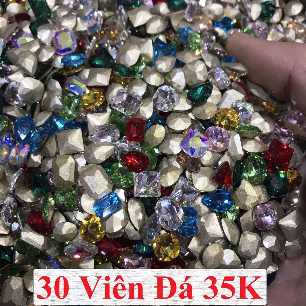 Đá Khối Gắn Móng 30 viên 30k Mix Hình