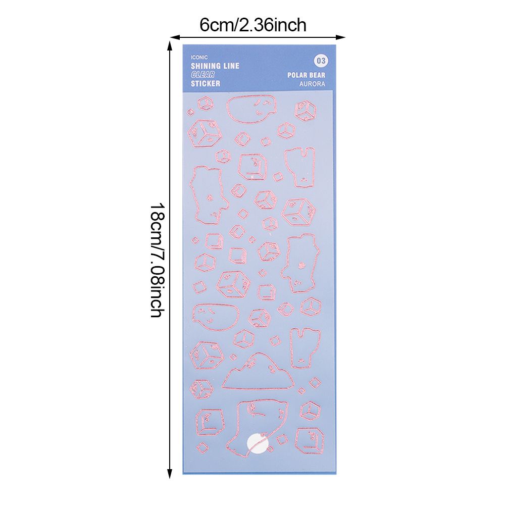 Miếng Dán Trang Trí Móng Tay Màu Trong Suốt Hình Hoạt Hình Dễ Thương DIY