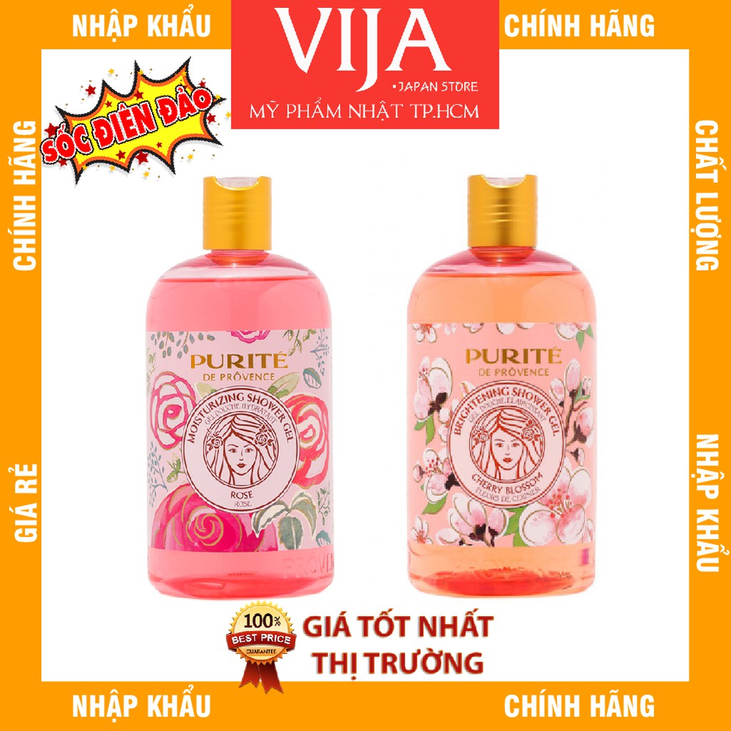 [Chai 500ml] Sữa Tắm Purite By Provence