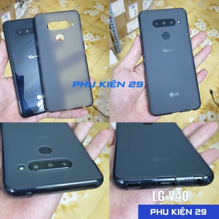 [LG V40/LG V40 ThinQ] Ốp lưng silicon dẻo đen