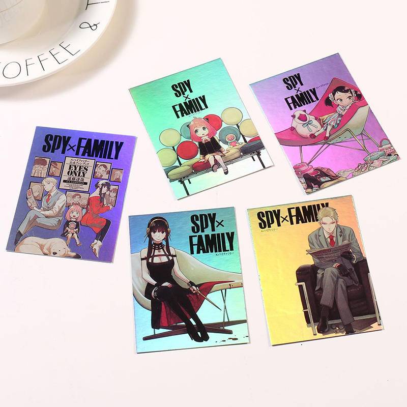 Set 10 Thẻ Nhựa Hình Anime SPYxFAMILY Loid Forger Anya Forger Yor Forger Làm Quà Tặng Và Sưu Tập