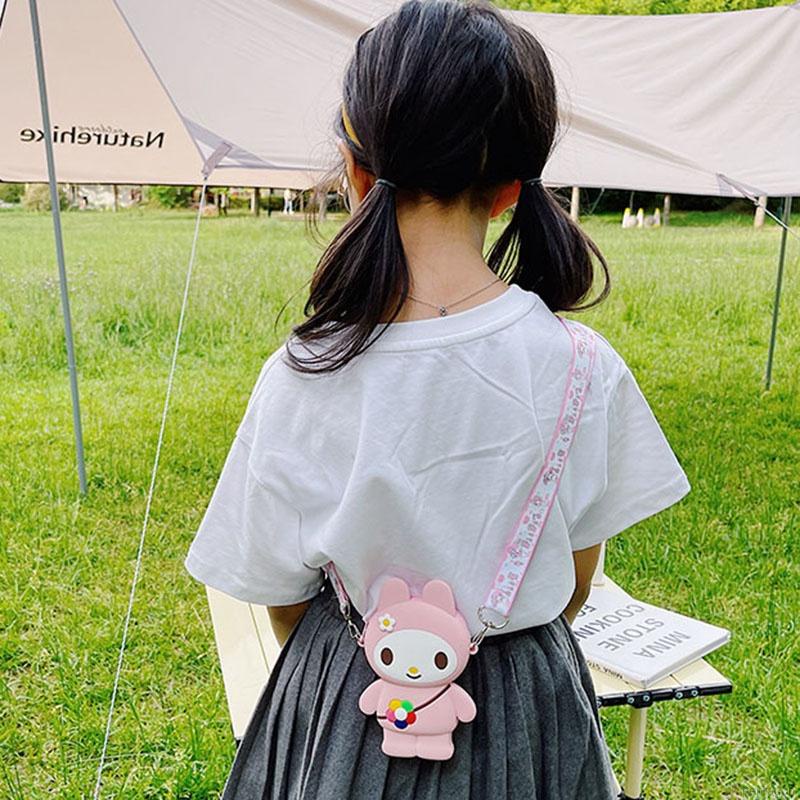 Túi đeo chéo bằng silicon kiểu hoạt hình dễ thương cho mẹ và bé