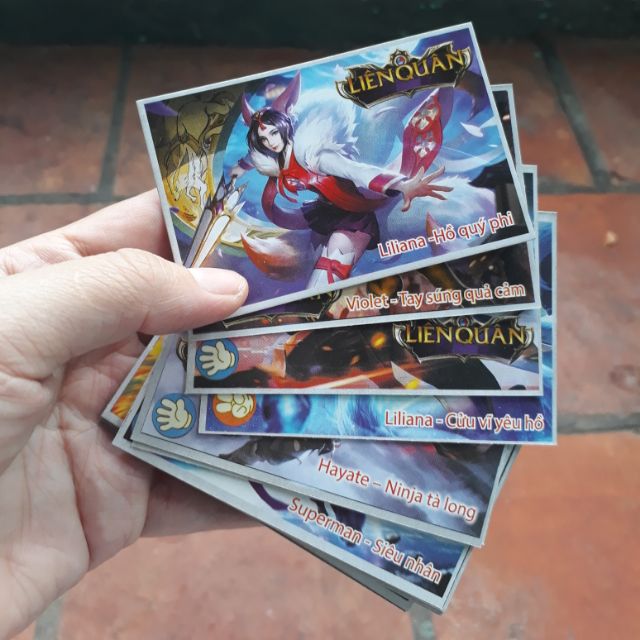 Set 10 xấp (khoảng 180 thẻ)  bài liên quân/ bài pokemon/ bài doreamon kéo búa bao