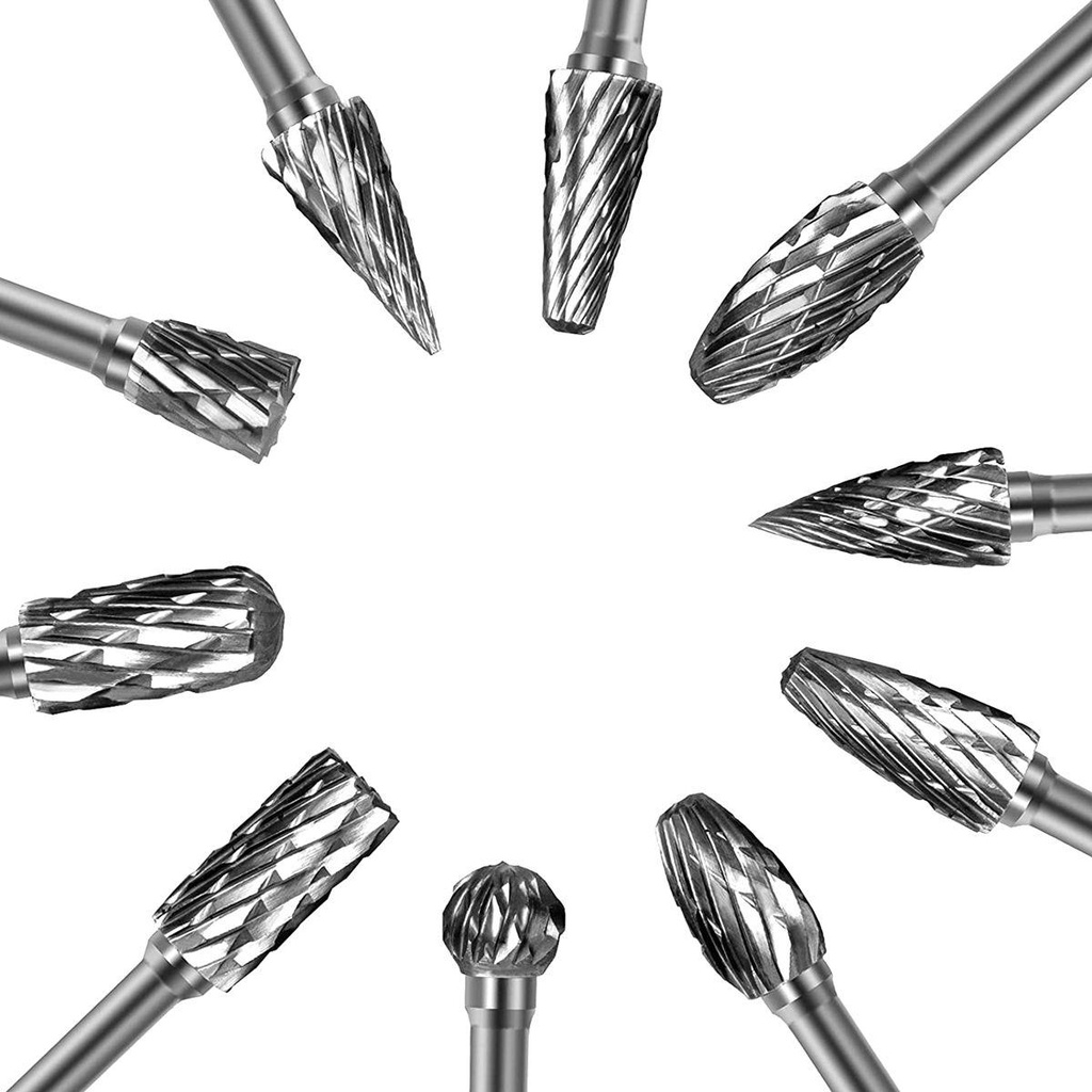 Bộ 10 Mũi Khoan Xoắn 1 / 8 &quot;Cắt Cacbuas