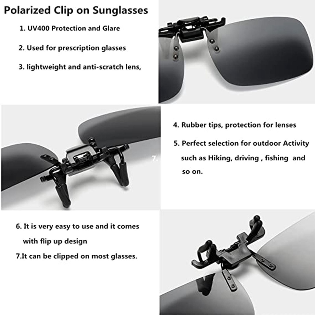 Kẹp Kính Mát Lật Gấp Được Dùng Khi Lái Xe Ban Đêm Cho Nam Và Nữ E1N0