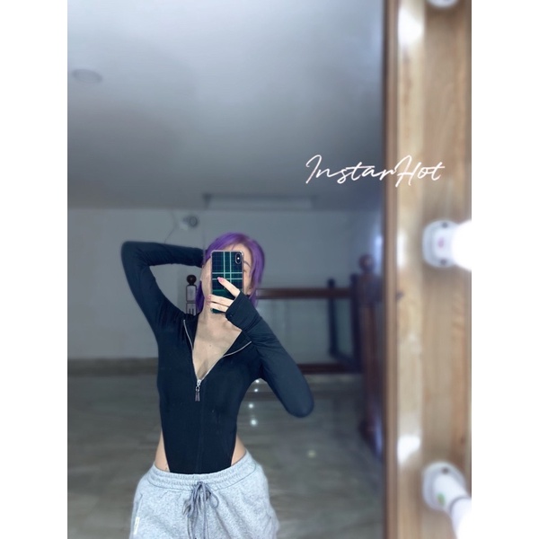 (SẴN) Bodysuit dài tay khoét eo cao chất dày dặn | BigBuy360 - bigbuy360.vn