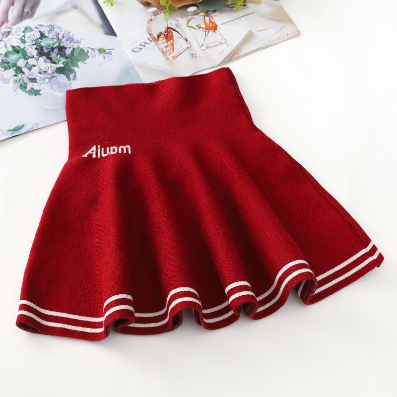 Mới Chân Váy Dệt Kim Xếp Ly Sọc Xinh Xắn Dành Cho Bé Gái