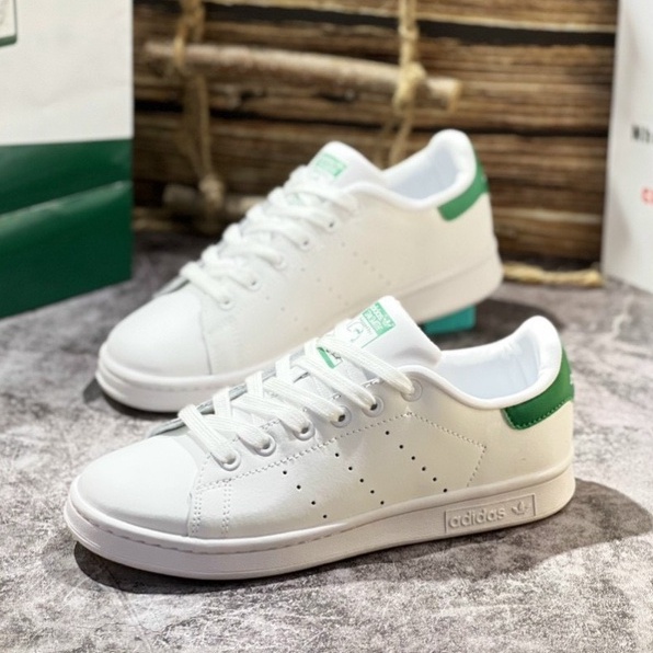Giày Thể Thao Sneaker Adi.dass Stan.Smith Running White Green/Black Tặng Tất