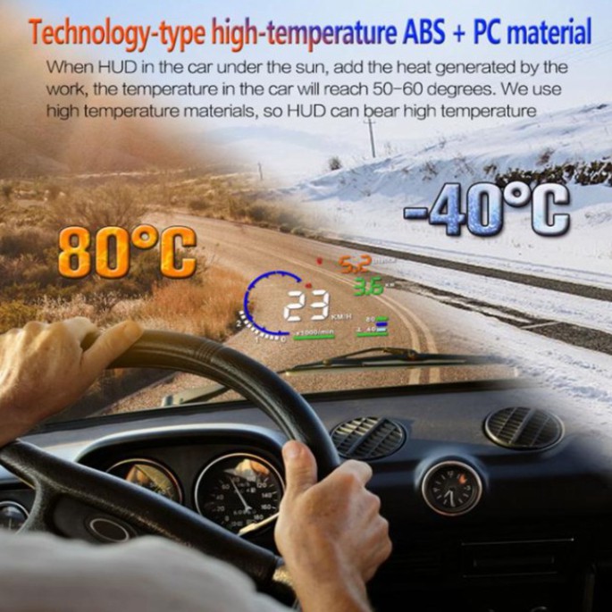 Sản Phẩm HUD hiển thị tốc độ trên kính lái xe ô tô A8 .