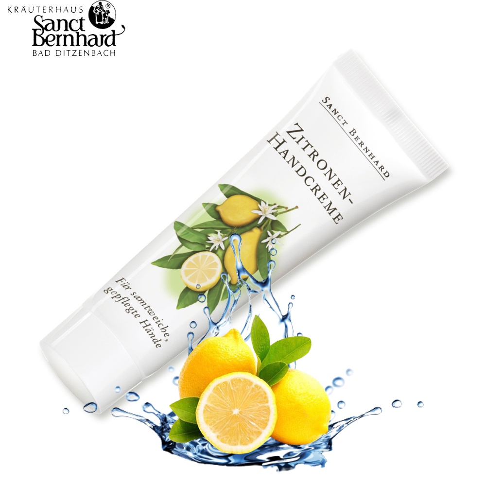 Kem dưỡng ẩm, giảm xạm da tay Chanh Zitronen Handcreme chính hãng Sanct Bernhard mềm mịn. bảo vệ da 25ml, 100ml