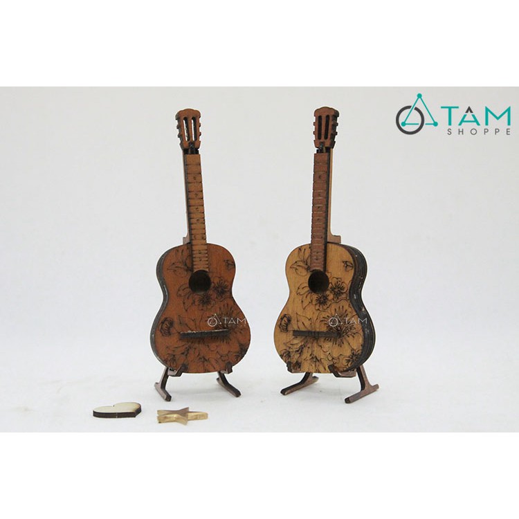 Mô hình cây đàn Guitar mini bằng gỗ